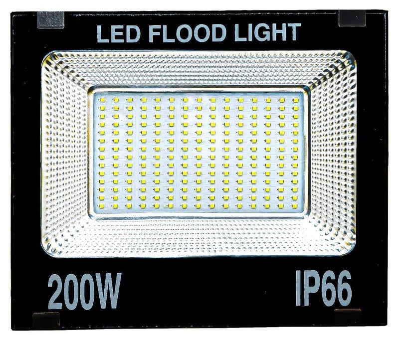 Gesto 200 واط ضوء الفيضانات LED خارجي مقاوم للماء - IP66 مع زاوية واسعة 120° | ضوء هالوجين من الألمنيوم، ضوء مركّز للمصنع، المرآب، مواقف السيارات (أبيض بارد) - عبوة من 1 - Image 1