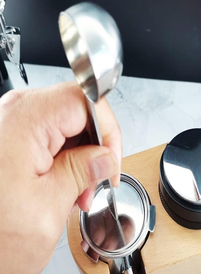 Sluswallow Silver Coffee Scoop Portable Stainless Steel Stand 2 In 1 Coffee Powder Measuring Scoops Tamper Spoon Tools, Coffee, Tea and Espresso, Kitchen and Dining, Coffee Scoops - Image 4