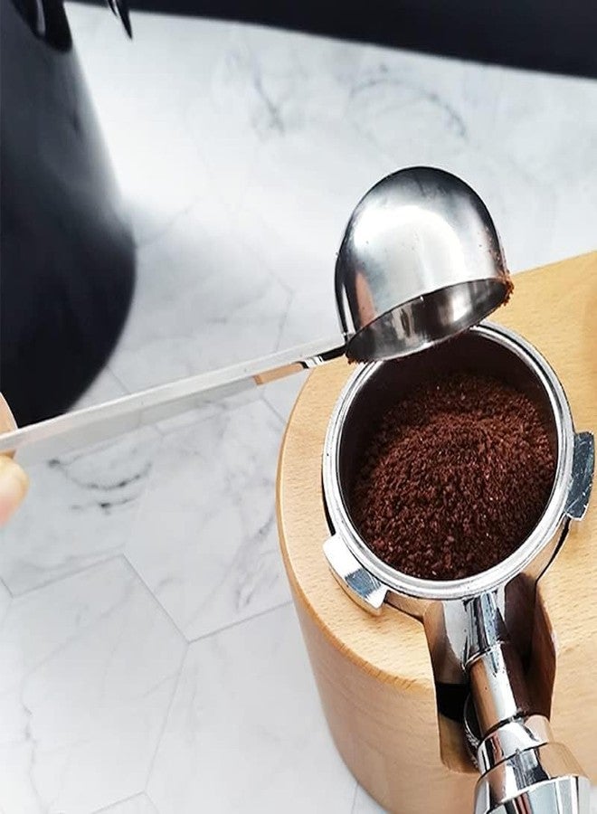 Sluswallow Silver Coffee Scoop Portable Stainless Steel Stand 2 In 1 Coffee Powder Measuring Scoops Tamper Spoon Tools, Coffee, Tea and Espresso, Kitchen and Dining, Coffee Scoops - Image 3