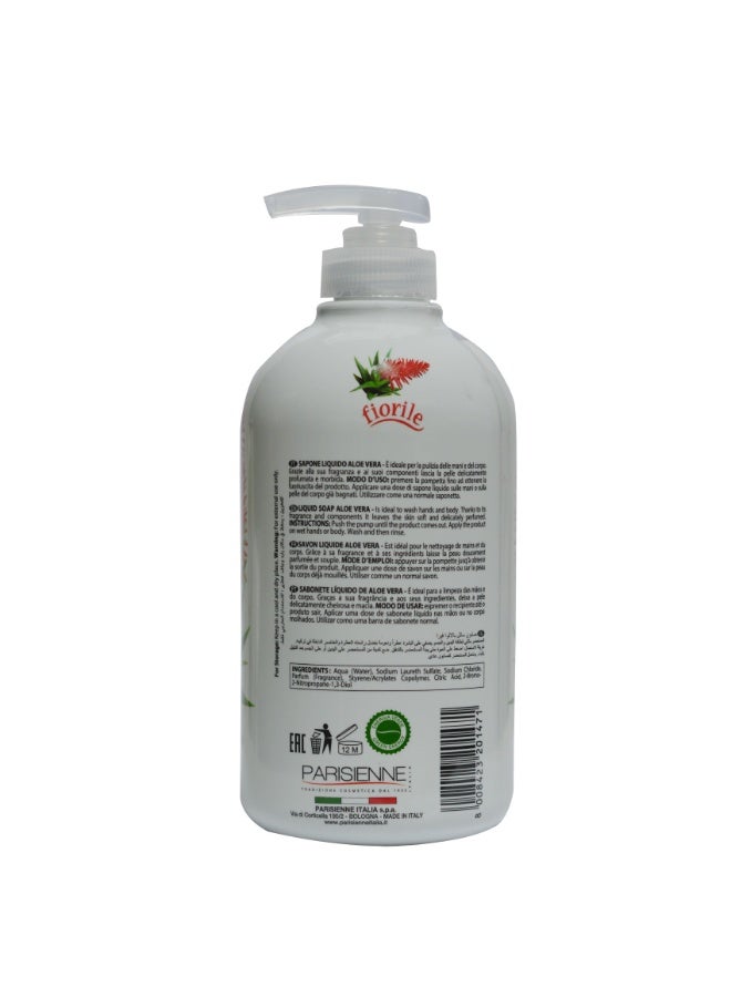 fiorile Parisienne Liquid Soap Aloe Vera 500ML | Gentle Hydration & Refreshing Daily Care | Hand Wash | Germ Protection & Deep Cleansing | Soothing & Moisturizing Effect - Image 2