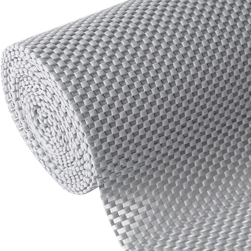 Iwtmm Shelf Liner, Non-Adhesive Roll Drawer Liners 12 Inches x 20 Feet, Non Slip Grip Durable Strong Clean, Shelving Liner for Kitchen cabinets,Storage, Desks, Kitchenware, Tableware, Light Gray - Image 1