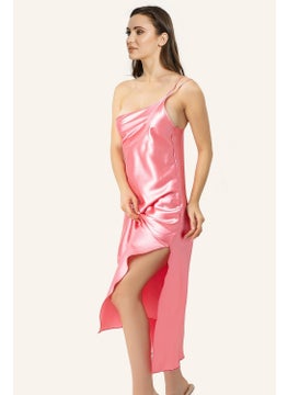 DoReMi Cross-Strapped Deep Slit Satin Nightgown  - Image 2