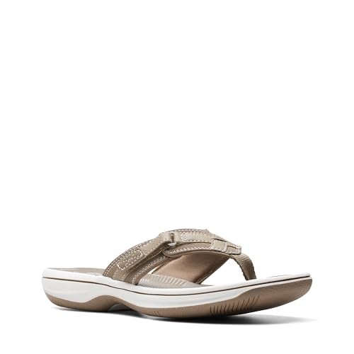 Clarks Women's Breeze Sea Flip-Flop, Taupe, 5 - Image 3