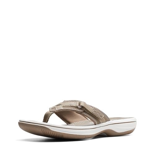 Clarks Women's Breeze Sea Flip-Flop, Taupe, 5 - Image 1