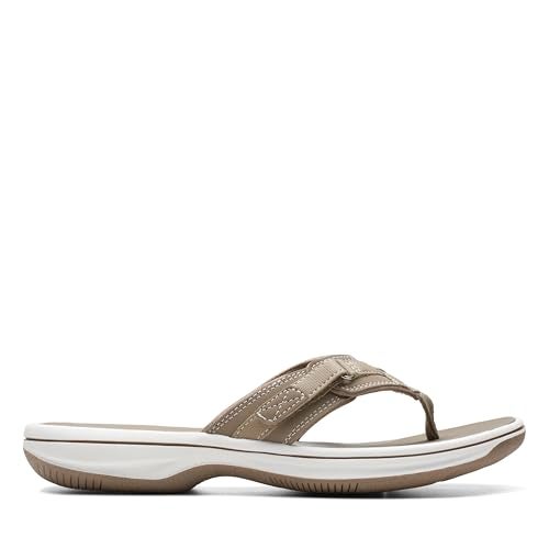 Clarks Women's Breeze Sea Flip-Flop, Taupe, 5 - Image 2