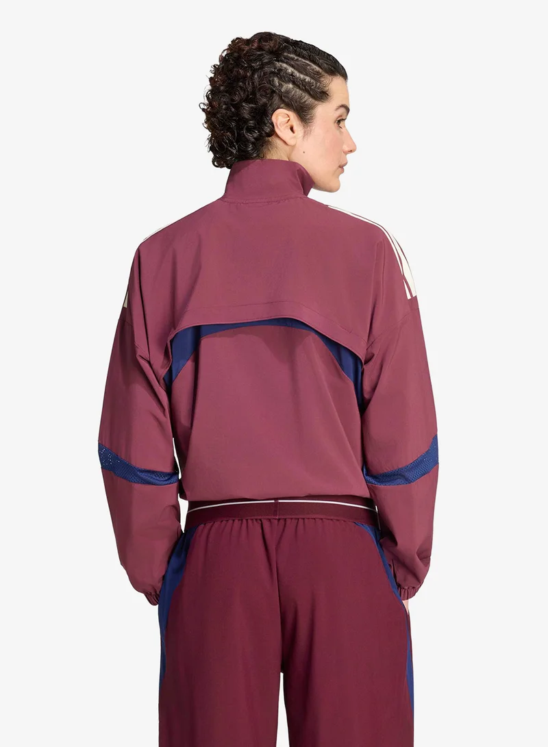 Adidas 3-Stripes Hyperglam Colourblock Woven Hoodie