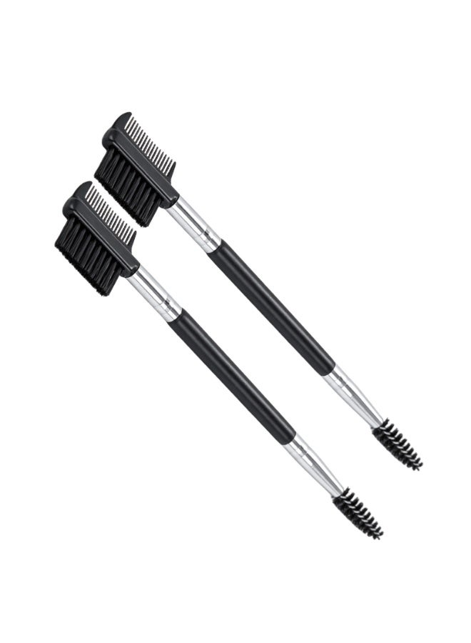 ACYYH 3 Head Eyebrow Eyelash Shaper Eyelash Comb Double Head Brush Makeup Grooming Tool cosmetic with 3 Different Spoolie Brushes for Separating Lashes, Eliminating Mascara Clumps, Grooming and Shaping Brow