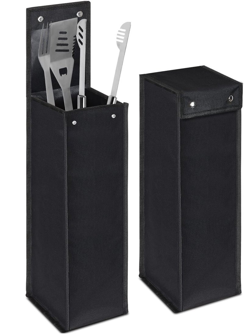 Excefore - Grill Tool Bag, Grilling Bags for Outdoor, Hardware & Tools BBQ Bag, Foldable Grill Bags, Suitable for Camping and Hiking BBQ (Black) - Image 1
