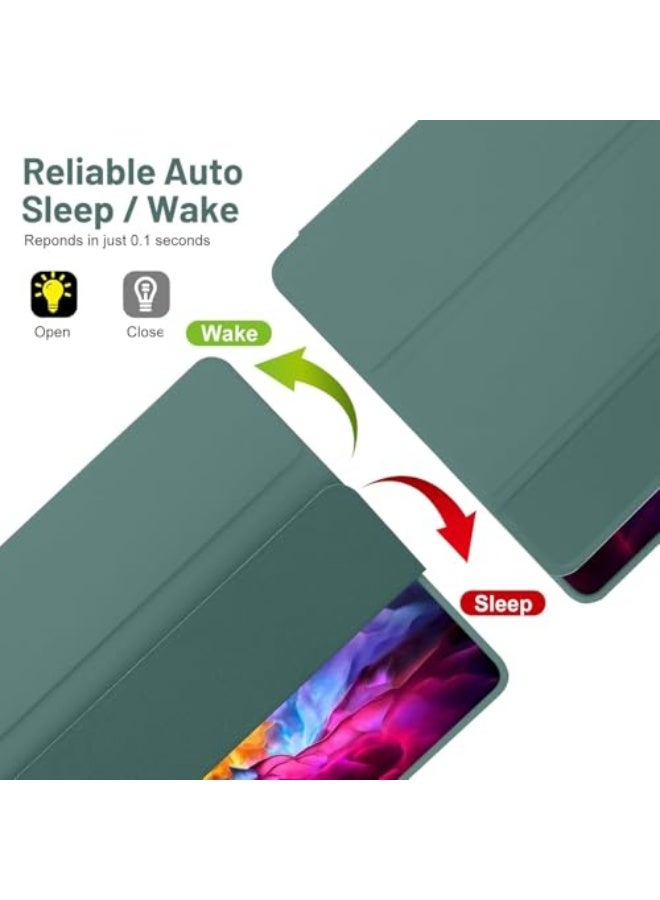 DUSALA Cover for Samsung Galaxy Tab A9 8.7 inch case, Soft Flexible Flip Case Cover with S Pen Holder for Samsung Galaxy Tab A9 8.7 inch with Auto Sleep Wake - Trifold (Green, Galaxy Tab A9) - Image 4