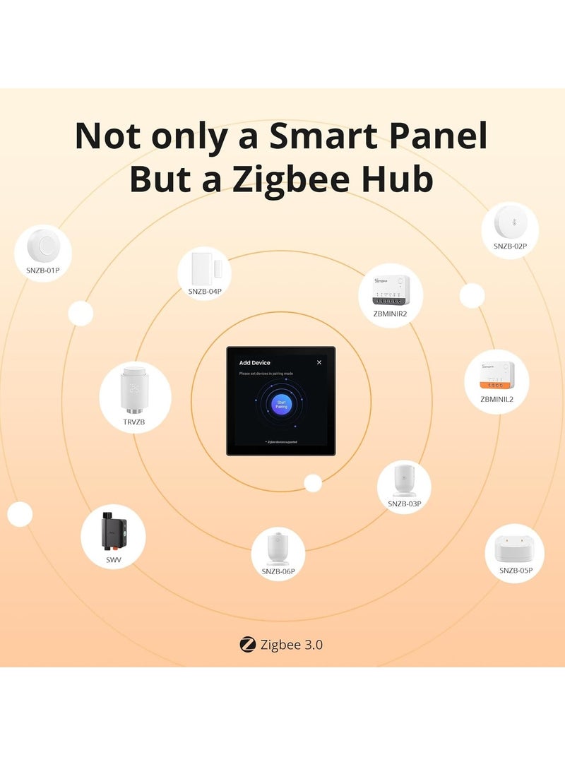 General - NSPanel Pro Smart Home Control Panel, Integrate Zigbee Gateway with Home Security, with Power Consumption Statistics, Thermostat, Call Intercom, etc. Works with Alexa & Google Home, Black - Image 1