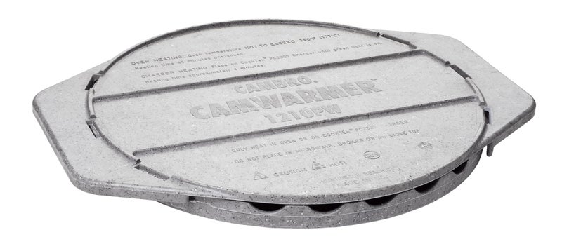 كامبرو Cambro-1210Pw191 حبيبات Camwarmer المحتفظة بالحرارة محاطة بصينية علوية وسفلية مقاومة للحرارة للاستخدام في مختلف عربات الفيديو وعربات التحرير والسرد باللون الرمادي - Image 1