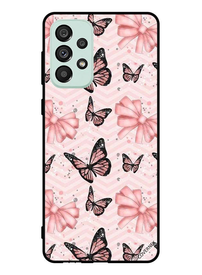 Covernex Protective Case Cover For Samsung Galaxy A53 5G   & Peach Color Butterflies - Image 1