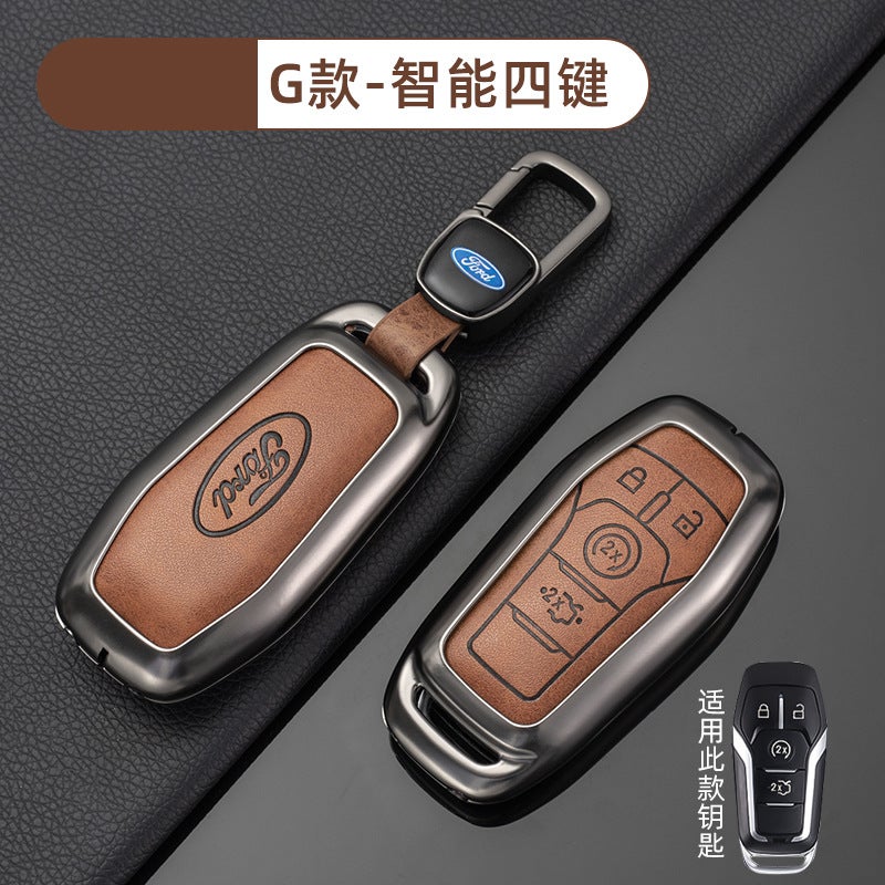 Ford Key Case Cover for Focus, Fiesta, Mondeo, Edge, and More - Vintage Style - Image 1