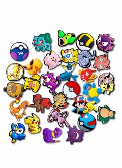 Y&D Shoe Decoration Charms for Clog 30 pcs Cartoon Pokemon Croc Accessories Kids Boy Girl Adult Men Women Party Favor  - Image 2