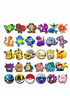 Y&D Shoe Decoration Charms for Clog 30 pcs Cartoon Pokemon Croc Accessories Kids Boy Girl Adult Men Women Party Favor  - Image 1