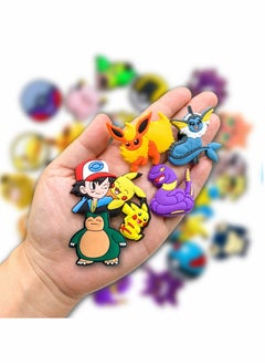 Y&D Shoe Decoration Charms for Clog 30 pcs Cartoon Pokemon Croc Accessories Kids Boy Girl Adult Men Women Party Favor  - Image 3