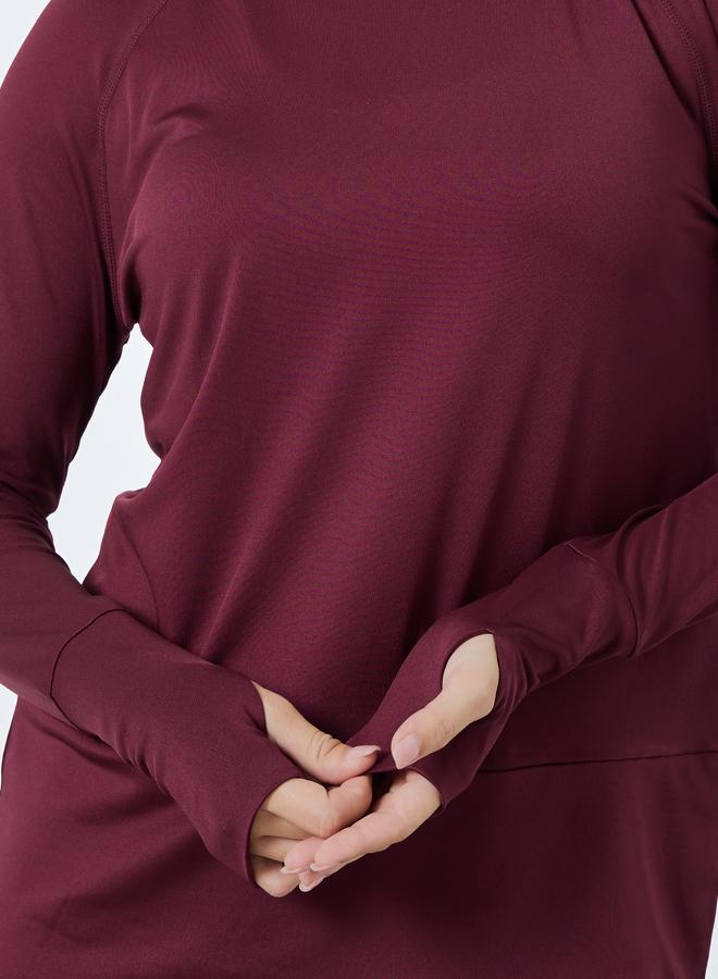 ستايلي اكتيف بلوزة بتفاصيل خياطة وأكمام طويلة - Image 3