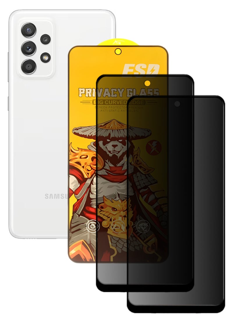 ESD 2 Pieces Tempered Dustproof Privacy Glass Screen Protector Compatible For Samsung Galaxy A52s - Image 1