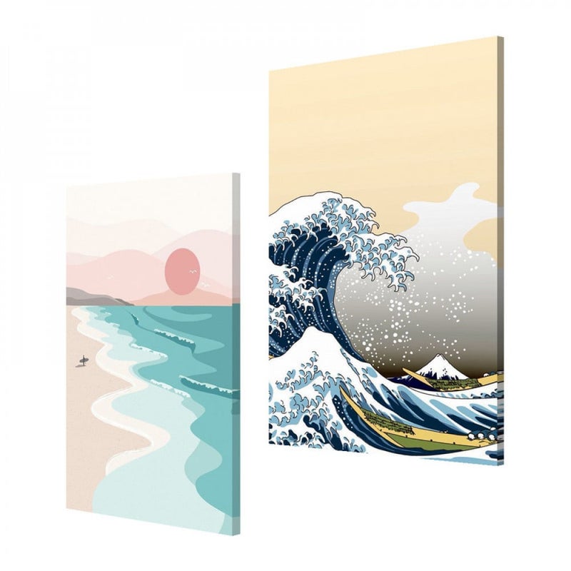 Marktna Double canvas painting with a sea design - Image 2
