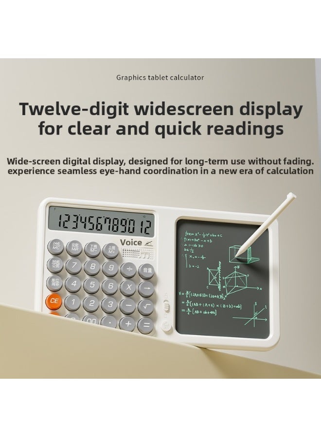 Multifunctional Writing Pad Calculator – Large Screen Desktop Office Tool for Memo, Drafting & Bookkeeping - Image 5