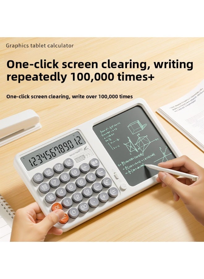 Multifunctional Writing Pad Calculator – Large Screen Desktop Office Tool for Memo, Drafting & Bookkeeping - Image 4