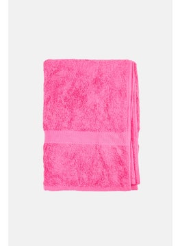 Cotton home Textured Bath Towel, Fuschia Pink  - Image 1
