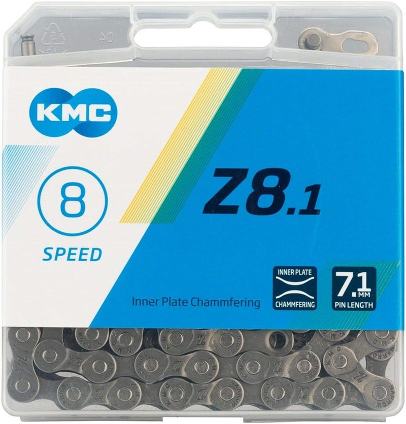 KMC , Z8.1, Chain, Speed: 6/7/8, 7.1mm, Links: 116, Grey - Image 2
