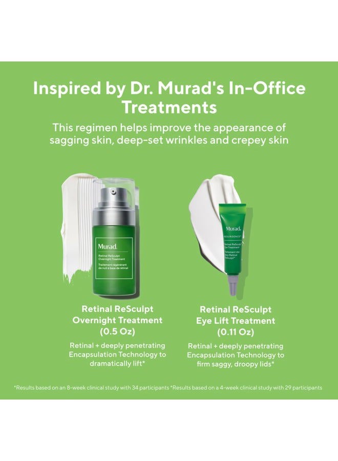 Murad Retinal Trial Kit - Lift and Resculpt with Retinal 2-Piece Trial Kit ($73 Value) - Anti-Aging Set Encapsulated Retinal - Retinal Serum 0.5Fl Oz, Retinal Eye Cream 0.11Fl Oz - Image 2