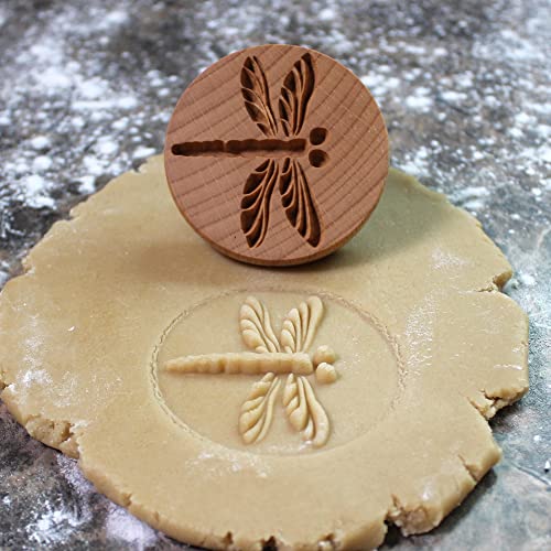 Fun Food Tools, Wood Cookie Stamp, 2.5 Inch (Dragonfly CS-019) - Image 2