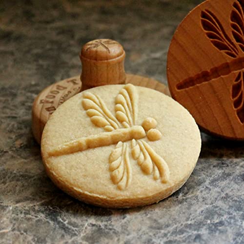 Fun Food Tools, Wood Cookie Stamp, 2.5 Inch (Dragonfly CS-019) - Image 5