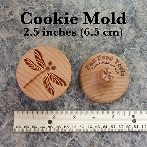 Fun Food Tools, Wood Cookie Stamp, 2.5 Inch (Dragonfly CS-019) - Image 4