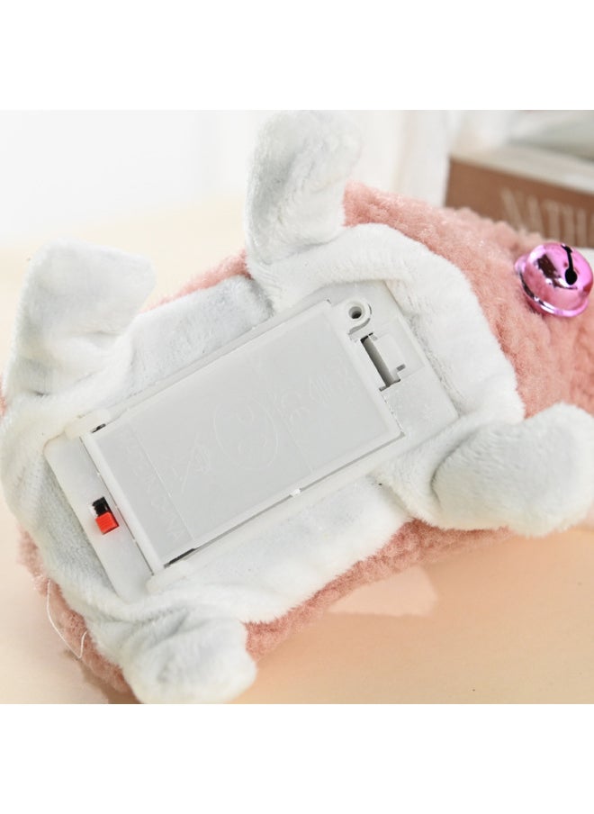 Generic Simulation Sound Electric Lamb Plush Lamb Walking Will Call WAG Tail With Bell Doll Sheep Children's Toy-Color:White Lamb  - Image 5