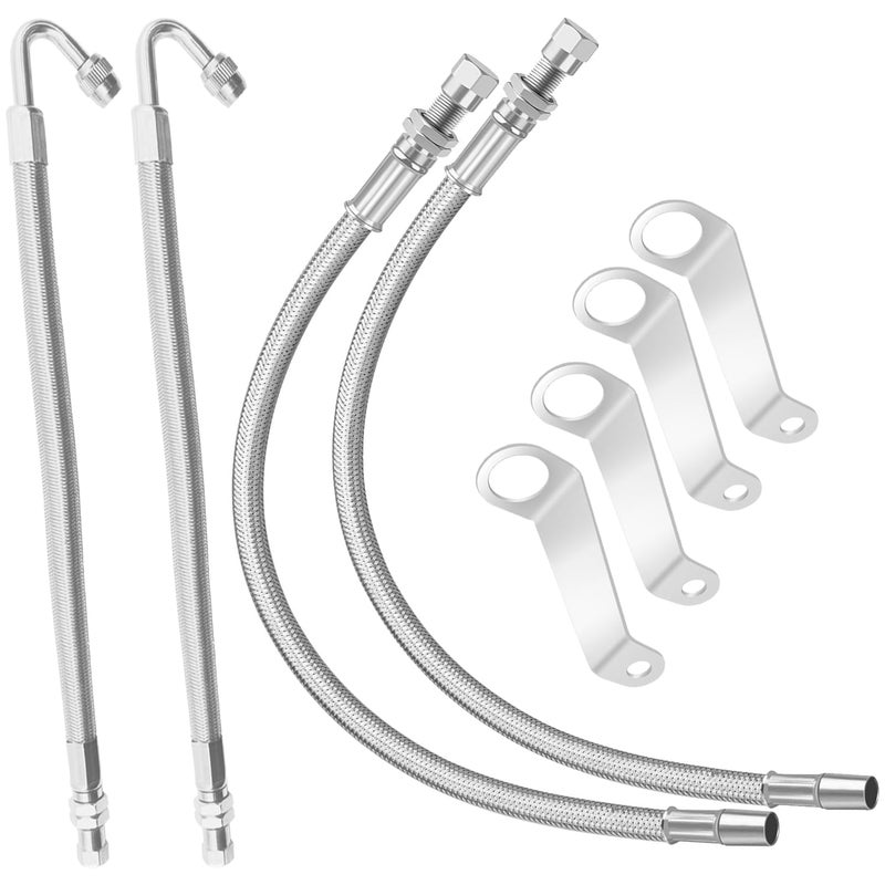 Double Tires Air Inflation Kit Tire Valve Extension Valve Stem Extenders Valve Stem Extension Easy Connecting to Tire Valves and Equipment and Extended inflator tube for easy tire checking