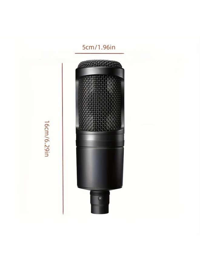 Black SMIDA AT2020 USB XLR Condenser Microphone For Home Studio Recording - Image 3
