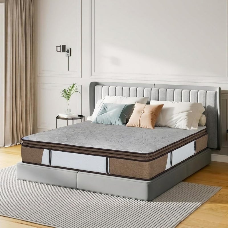 Letin | Comfortable Mattress from Art Comfort - Bonnell Springs & Pillow-Top - Foam Layers for Balanced Pressure & Full Body Support, Medium Firmness - 200x180x27 cm - Image 2