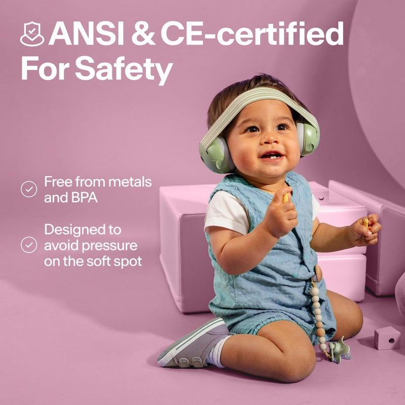 ALPINE HEARING PROTECTION حماية أذن ألباين مافي للأطفال الرضع حتى 36 شهرًا - معتمدة من CE و ANSI - سماعات أذن لتقليل الضوضاء - سماعات مريحة ضد تلف السمع وتحسين النوم - وردي - Image 5
