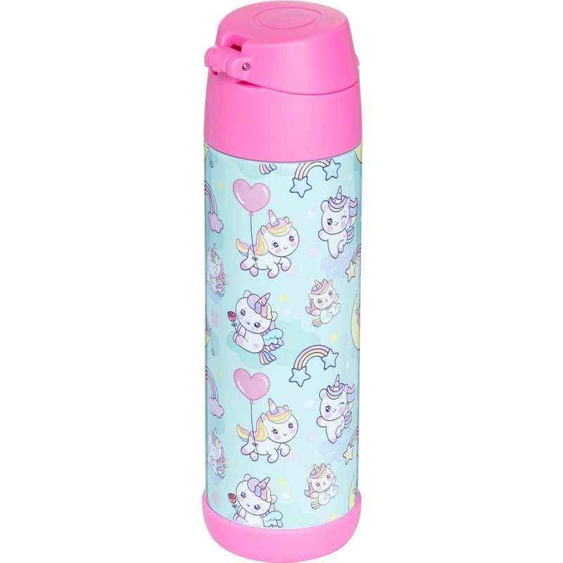 Snug Insulated Kids Water Bottle with Straw & Spout â€“ Double-Wall Stainless Steel, Leakproof, Easy-Flip Lid â€“ For School, Travel, Toddlers & Big Kids - Unicorn, 17oz - Image 3