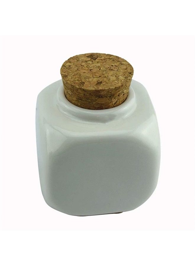 ConStore Porcelain Material Nail Art Acrylic Glass Dappen Dish Powder Liquid Bowl Holder Container With Soft Wooden Lid Nail Art Accessories (white) - Image 3