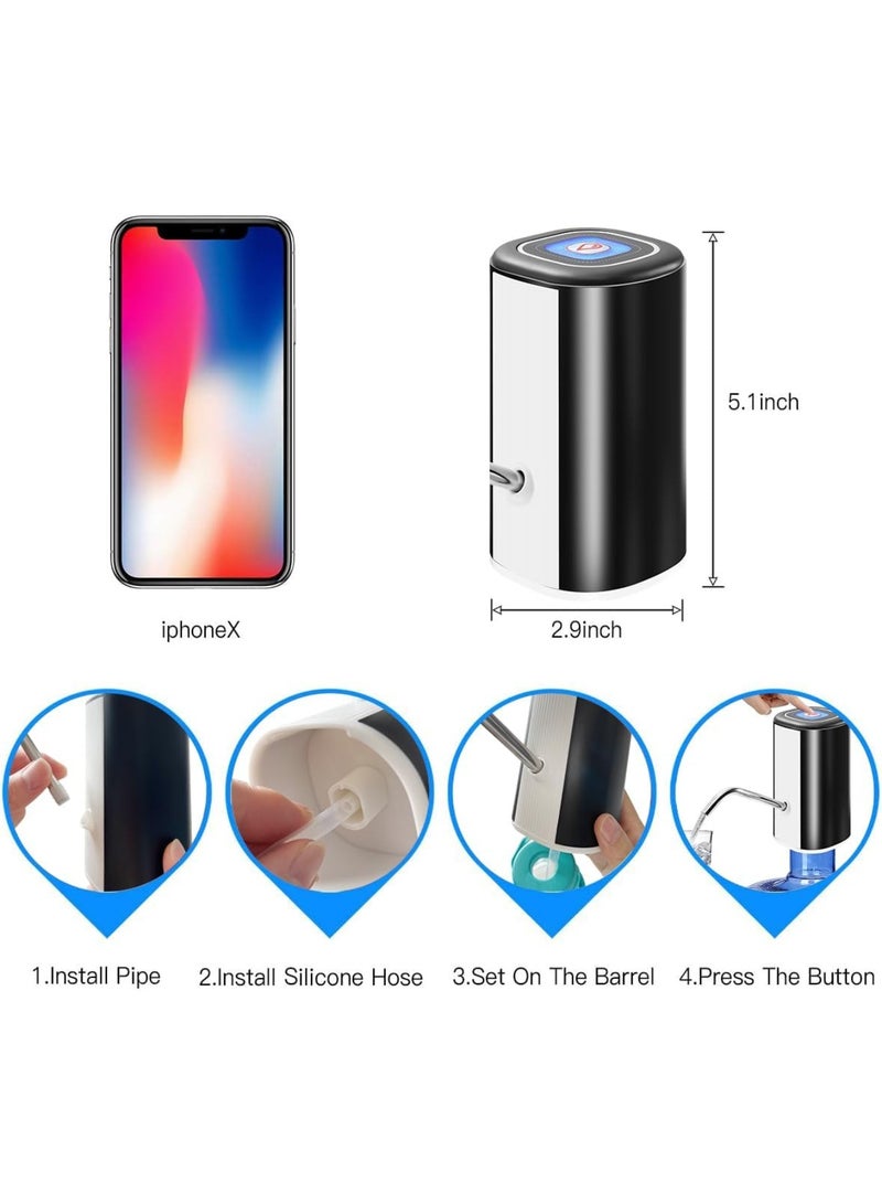 YelaJoy Water Bottle Pump 5 Gallon USB Charging Automatic Drinking Portable Electric Water Dispenser/Switch - Image 3