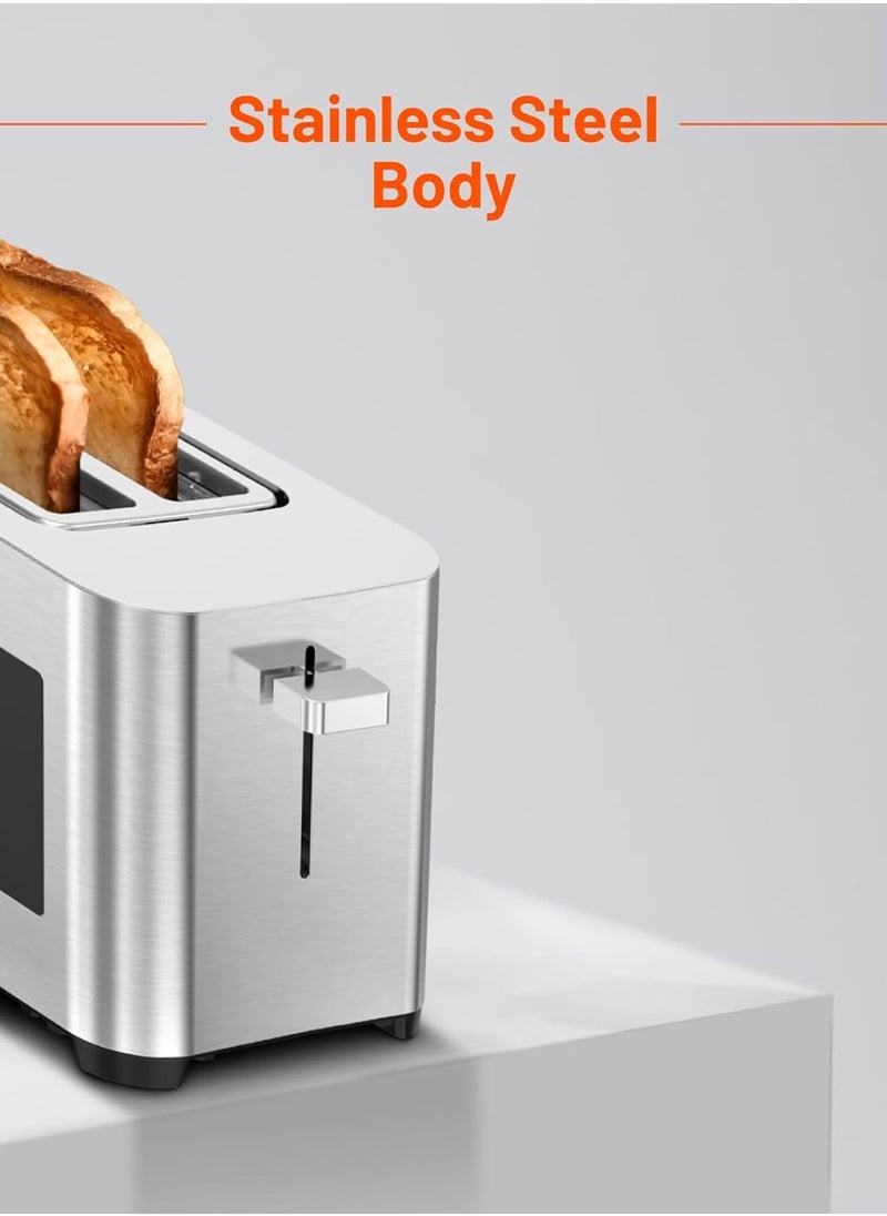 4-Slice Digital Pop up Toaster1400W, 6 Browning Levels, Defrost Heat Levels, Crumb Tray, Touch Panel, Smart Memory Function, Stainless Steel Housing - pzsku/Z05D0EECDC2656579EB2BZ/45/_/1735575938/6eef4586-e4d2-4629-b9ed-130dc5accb6d