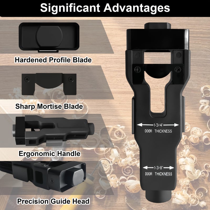 Door Latch Installation Kit Mortising Tool With Precision Scribing And Chiseling System For 1 3 8 Inch Or 1 3 4 Inch Wood Doors DIY Door Frame Latch Assembly - Image 5