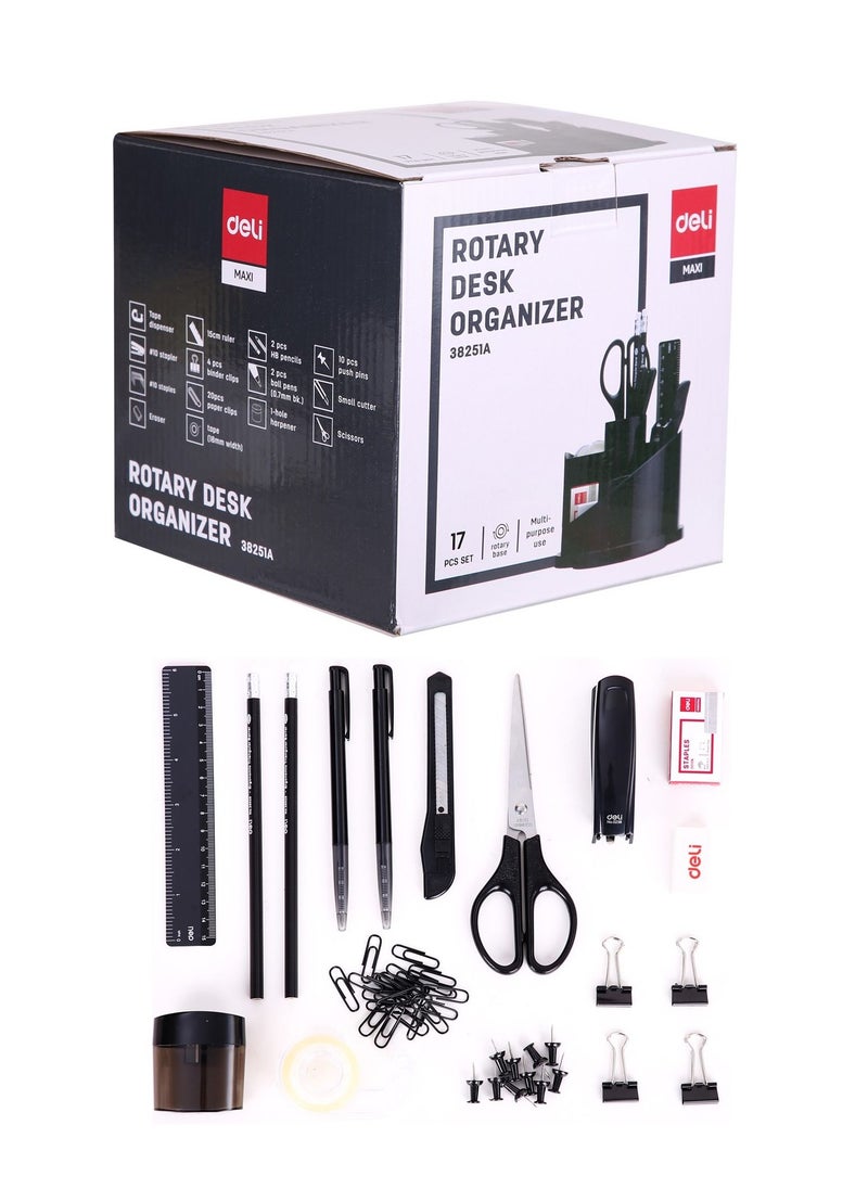Deli Rotary Desk Organiser With Accessories Set  - Image 1