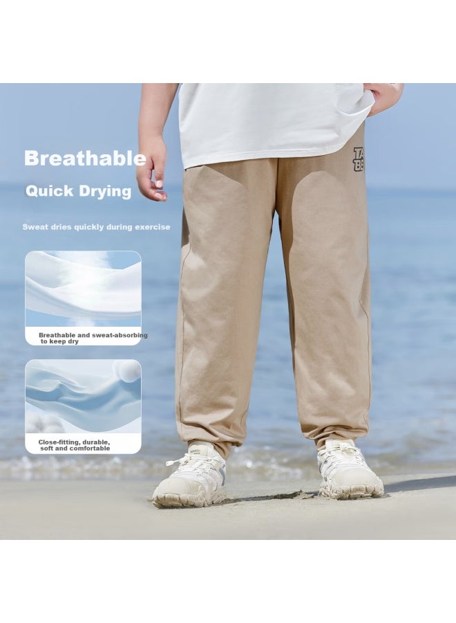 TABE Tony Pig Boys' Mosquito-proof Pants Children's Thin Summer Cool Feeling Quick-drying Fat Children's Sports Pants Teenage Pants - Image 2