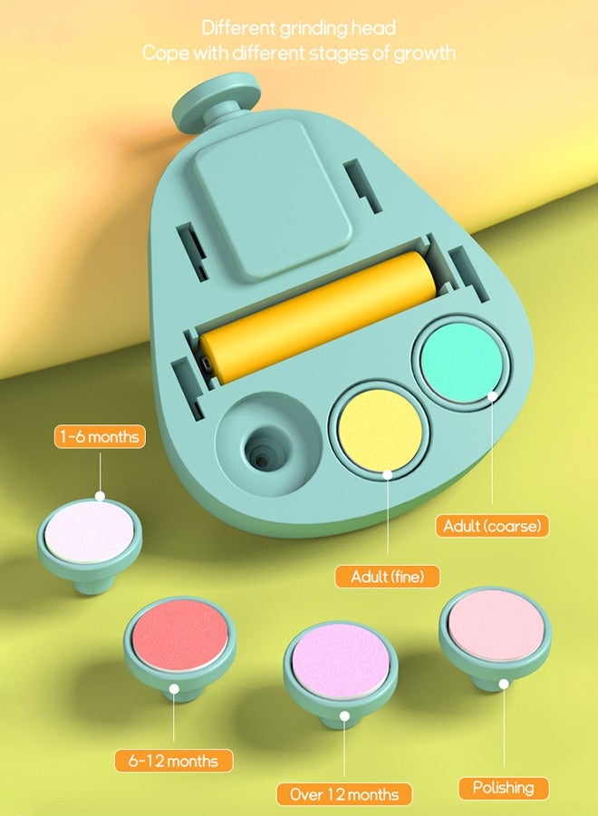 Aissiora Electric nail polisher Baby nail trimmer Children's nail clippers Splash-proof electric nail clippers With 6 grinding heads - Image 5