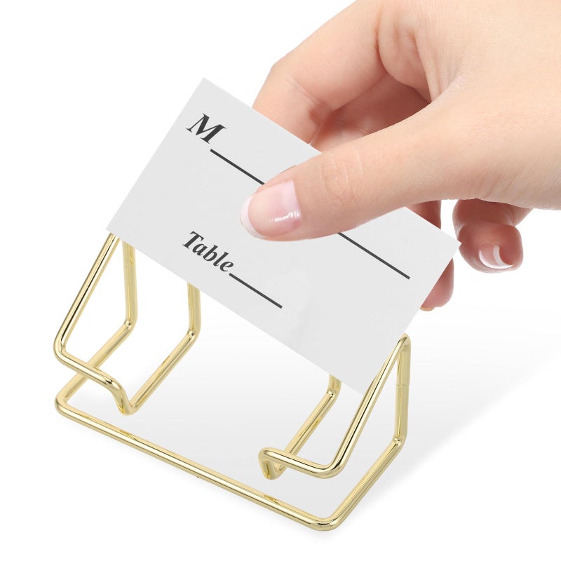 Iron Metal Business Card Holder Stand Desk Organizer Office Display - Image 4