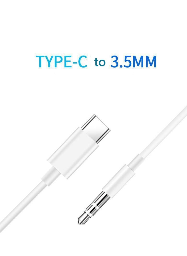 سام كابل من منفذ Type C إلى Aux مقاس 3.5 مم أبيض - Image 2