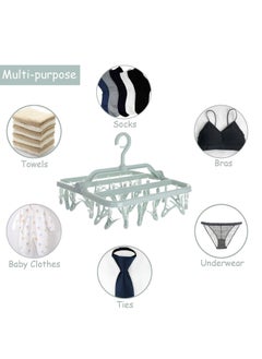 Oasisgalore Clothes Drying Racks, Foldable Laundry Drying Hanging Rack with 32 Clips, Foldable Laundry Clip  - Image 2
