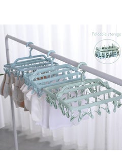 Oasisgalore Clothes Drying Racks, Foldable Laundry Drying Hanging Rack with 32 Clips, Foldable Laundry Clip  - Image 5