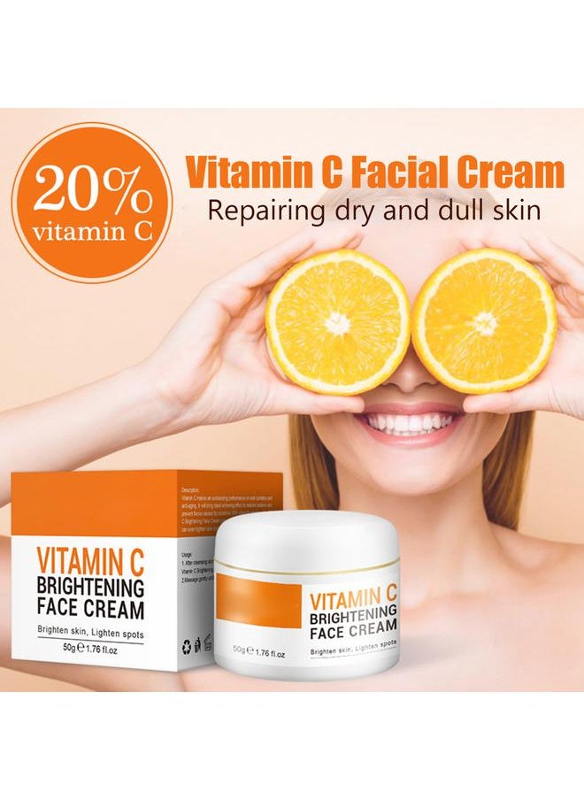 JoyPretty - Vitamin C Face Cream Fading Fine Lines Moisturizing Skin Nourishing Facial Repairing Cream 50g - Image 1