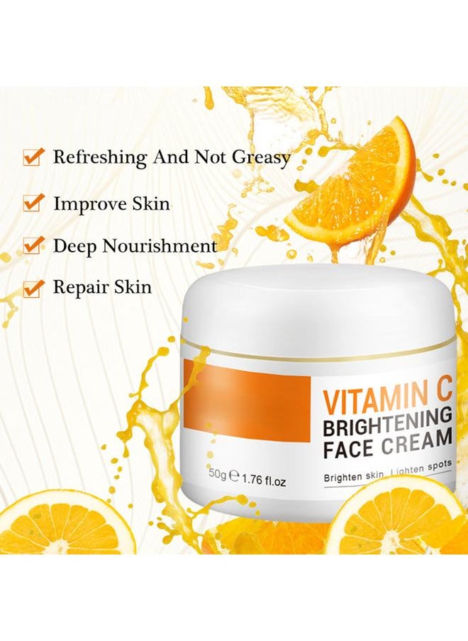 JoyPretty - Vitamin C Face Cream Fading Fine Lines Moisturizing Skin Nourishing Facial Repairing Cream 50g - Image 1